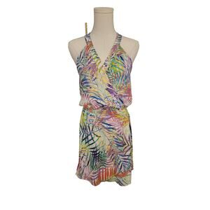 Parker Kita Palmetto Silk Dress Size XS Colorful Sleeveless Tropical Print